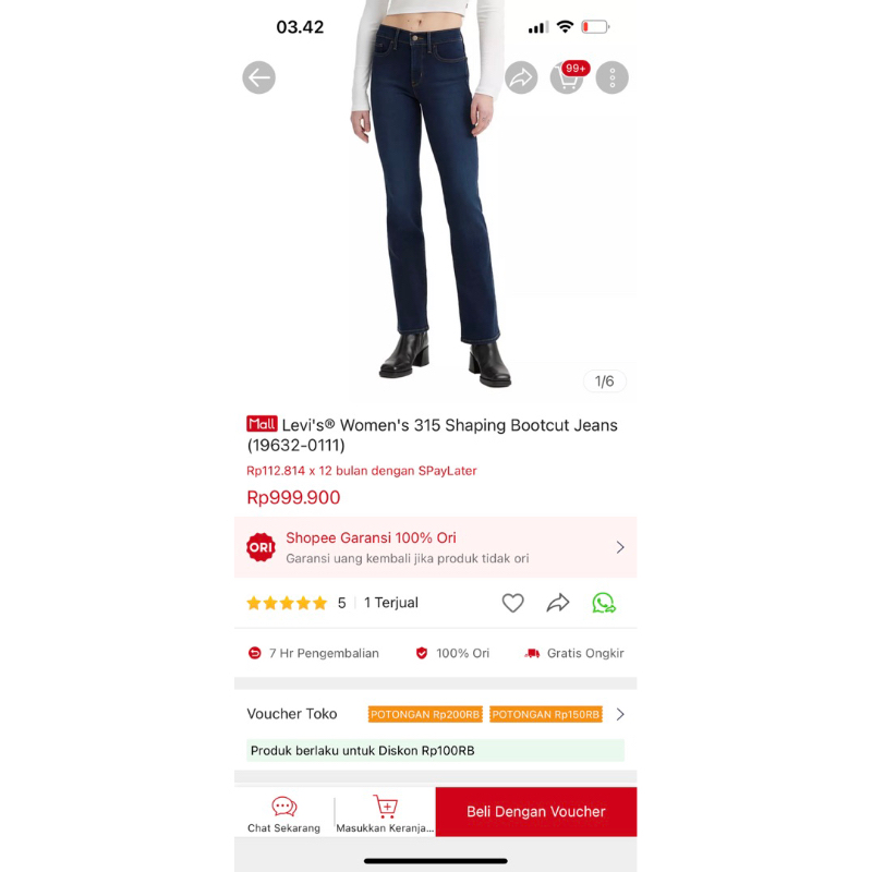 Levis 315 Shaping Bootcut