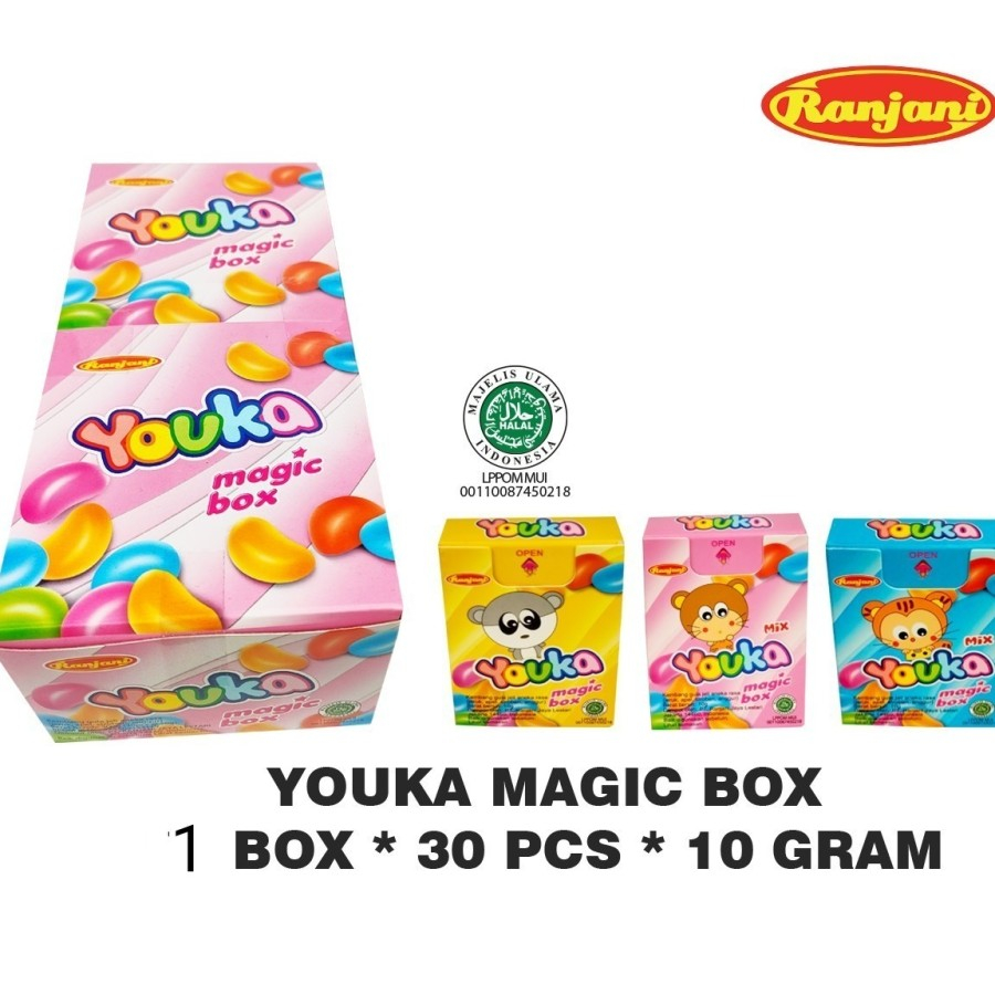 

PERMEN JELLY YOUKA MAGIC BOX 1 BOX * 30 BUNGKUS * 10GRAM