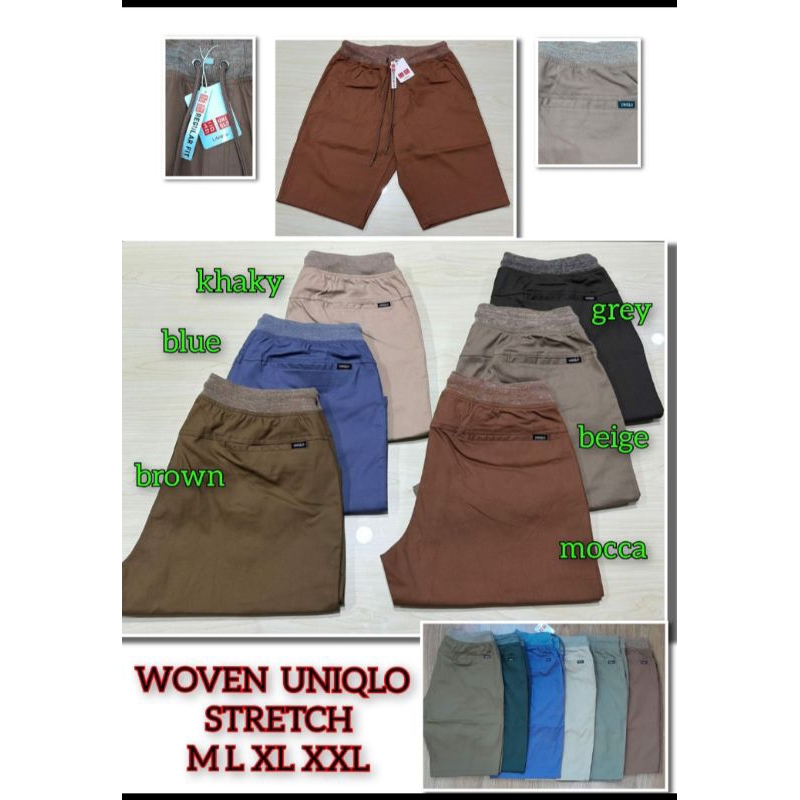 CELANA PENDEK DEWASA WOVEN UNIQLO