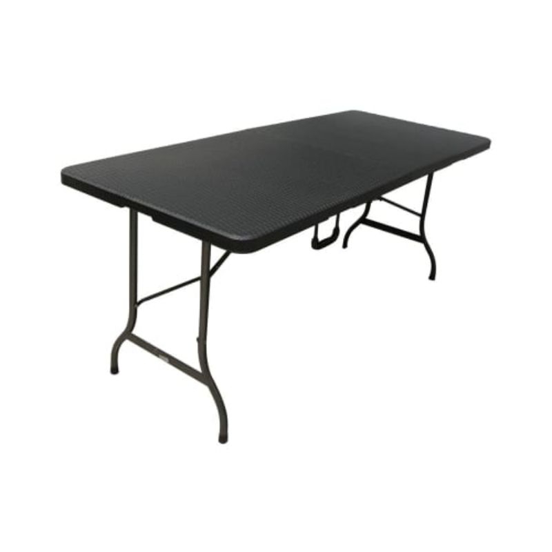 Meja Lipat Rotan Hitam - Krisbow