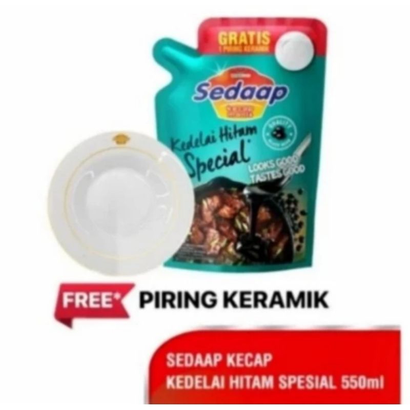 

SEDAP KECAP MANIS KEDELAI HITAM FREE PIRING CANTIK 550 ML