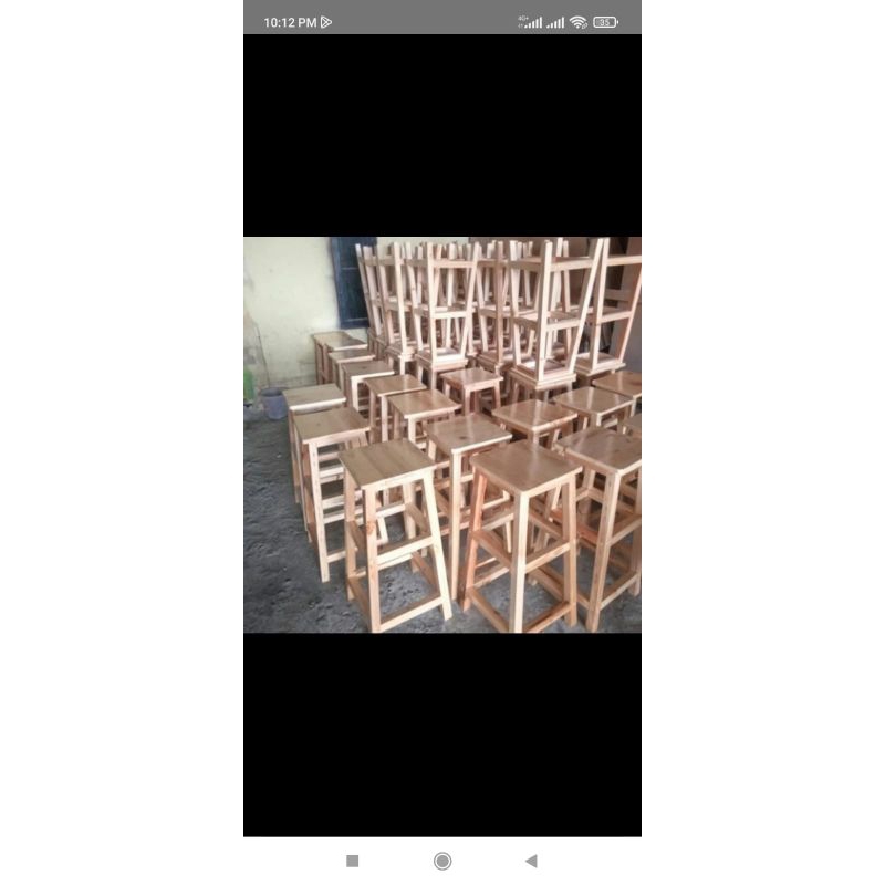 kursi jati tinggi kursi kayu tinggi 75cm