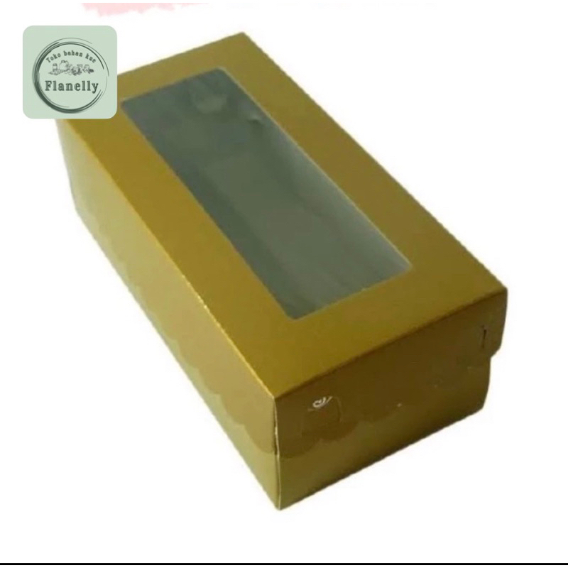 

Box dus kotak packaging kue emas gold 20x10x7cm
