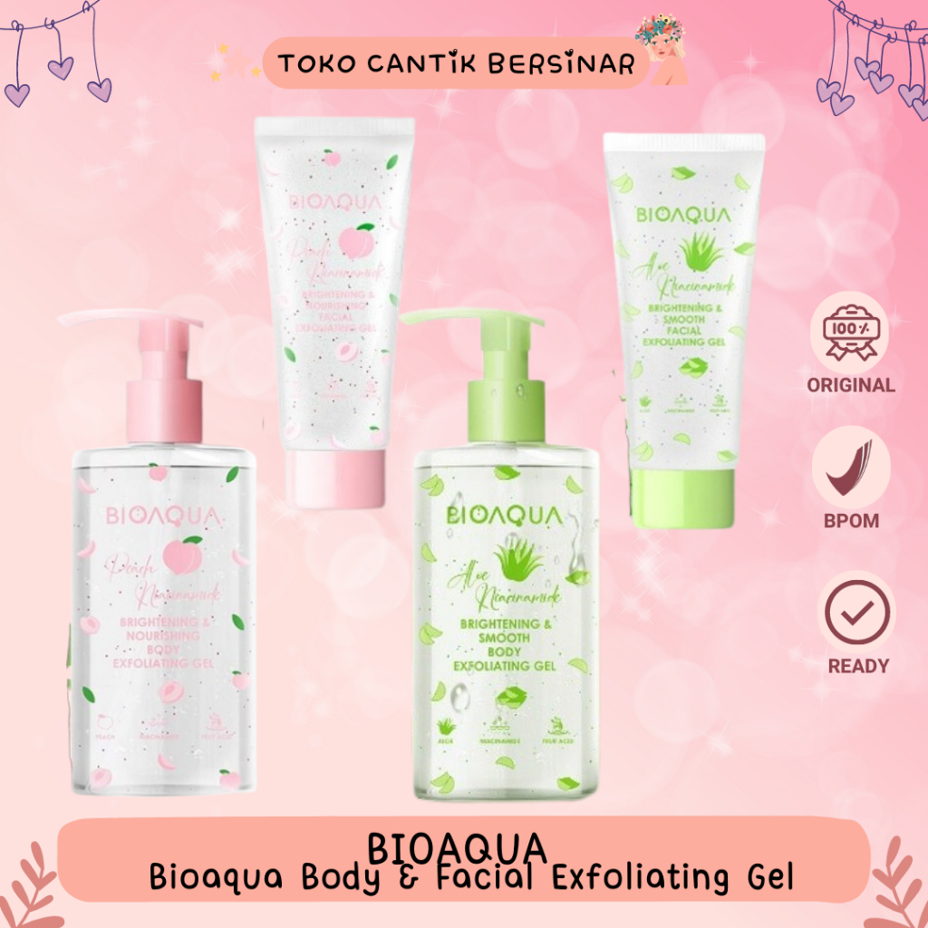 Bioaqua Cosmetics Aloe Niacinamide Brightening & Smooth Body Exfoliating Gel 350g /body scrub whiten