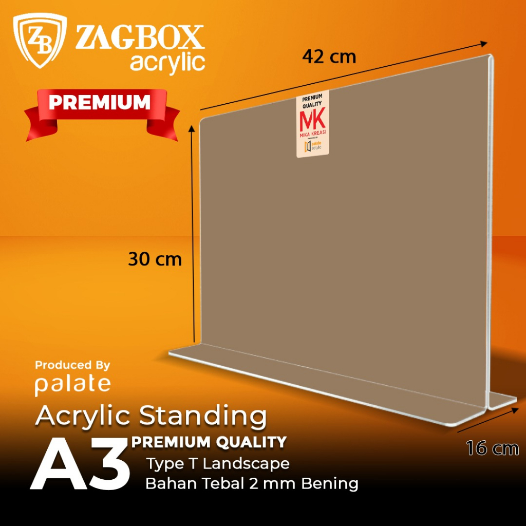 

Acrylic Tent Holder - Akrilik Tent Card A3 T Landscape Brosur