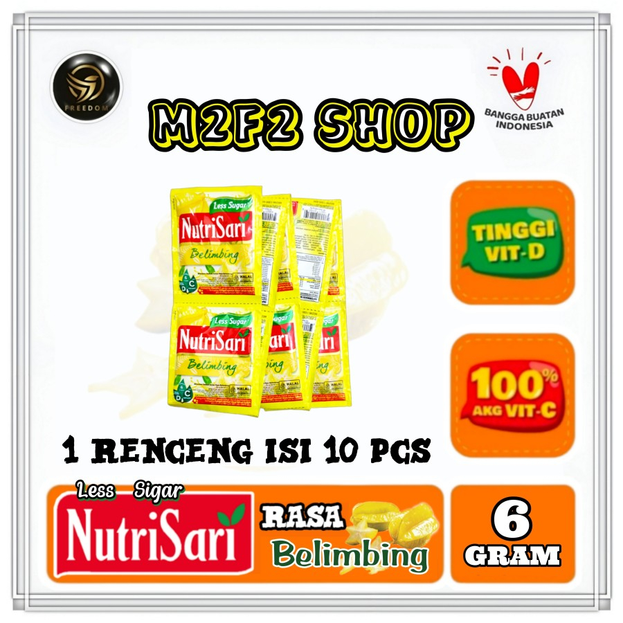 

NutriSari Minuman Serbuk Less Sugar Belimbing Sachet - 6 gr (Kemasan 1 Renceng)