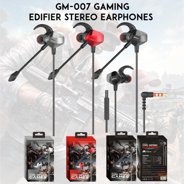 [ COD ] HEADSET GM-007 GAMING PUBG MOBILE LEGEND WITH MIC EARPHONE