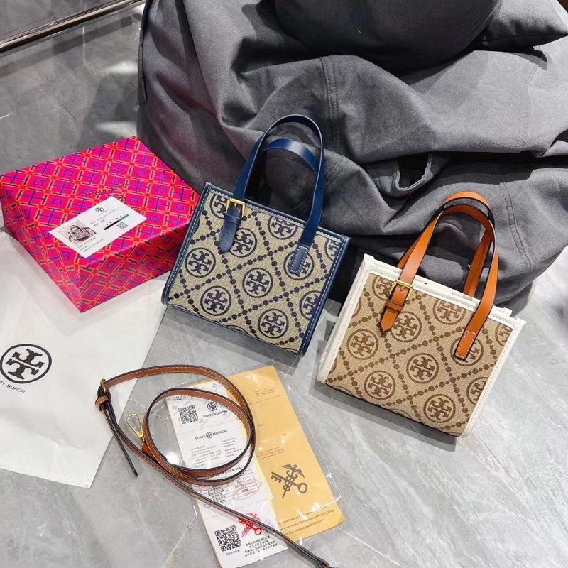 tas slempang TB MONOGRAM KANVAS + BOX tas sling bag import