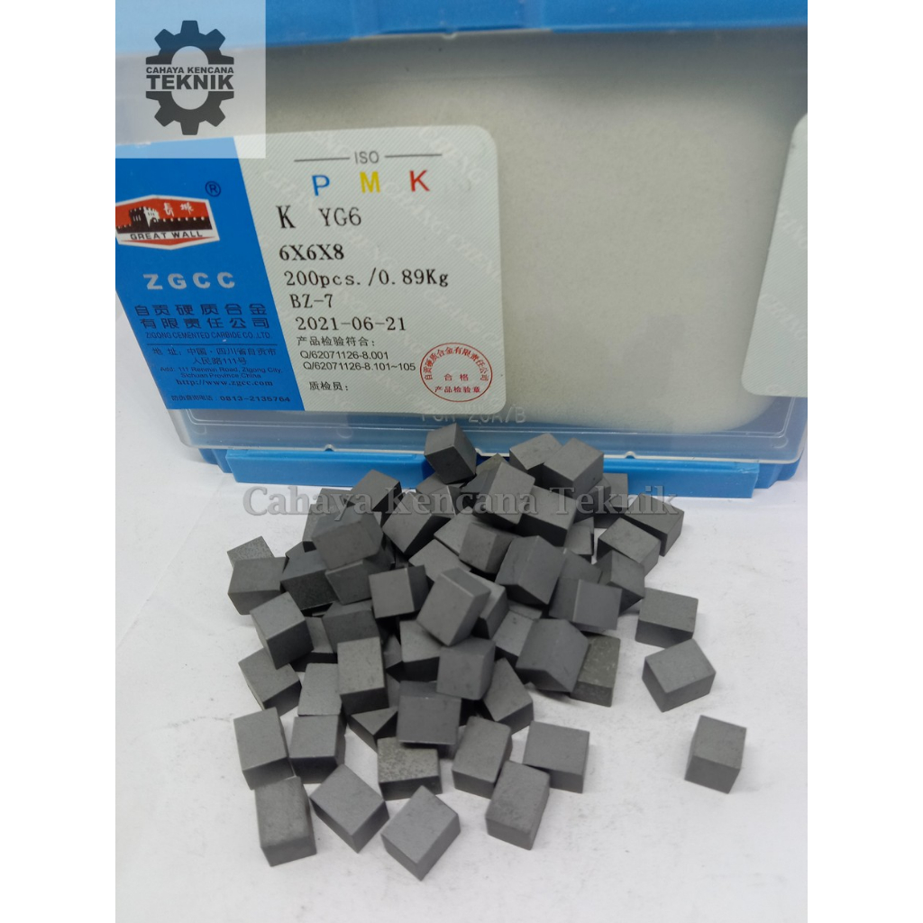 widia kotak 5x5x8 /6x6x8/ 7x7x8mm betel bubut mata bor sumur untuk coring atau pengganti Tricon