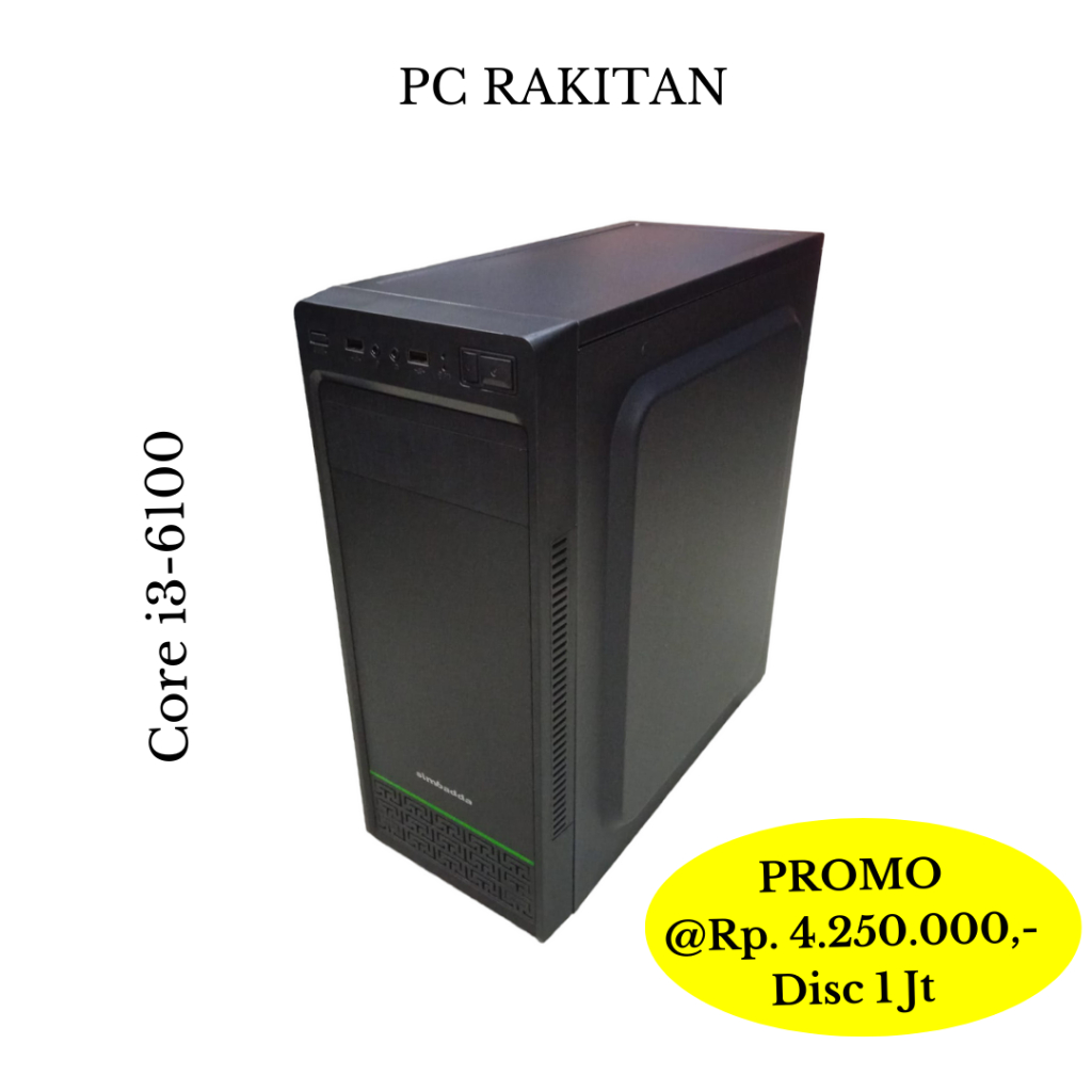 READY STOCK PC Rakitan Intel Core i3-6100