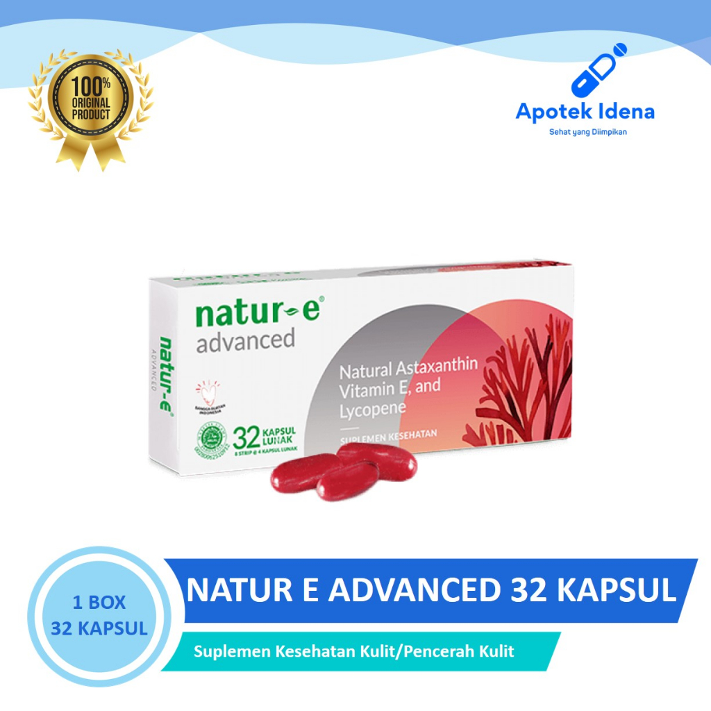 Natur E Advanced 32 Kapsul/ Vitamin Kulit/ Anti Aging/ Vitamin E/ Anti Oksian