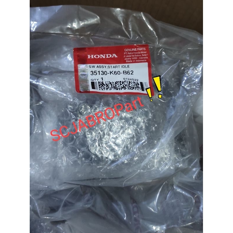 35130 K60 B72...SWICTH ASSY START IDLE HONDA VARIO 125 LED K60R VARIO 150 ....ORI AHM