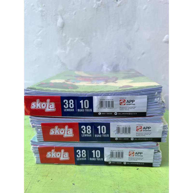 

Buku tulis SKOLA 38 halaman (1 pack isi 10)