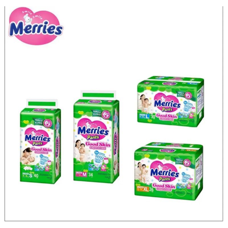 MERRIES pants good skin popok bayi ukuran S M L XL
