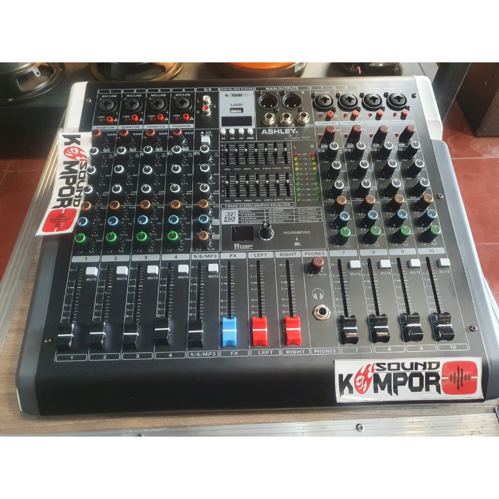 POWER MIXER ASHLEY AUDIO 1000 10 CHANNEL 550 WATT ASHLEY AUDIO1000