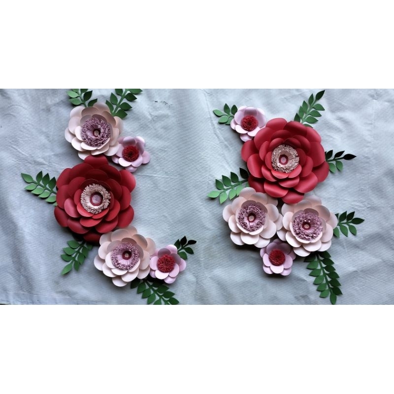 READY  PAPER FLOWER SET BUCIL /DEKORASI BUNGA KERTAS/STANDING PAPAN NAMA