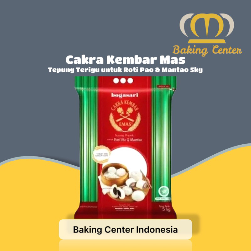 

Cakra Kembar Emas Tepung Terigu Untuk Roti Pao dan Mantao 5kg