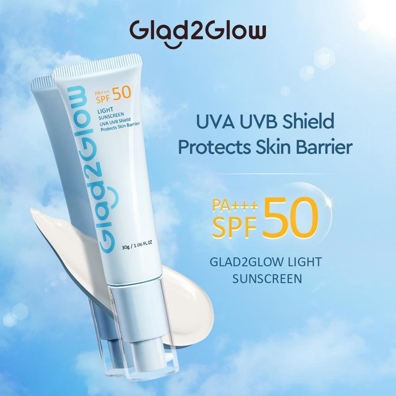 [READY STOCK] GLAD2GLOW Light Sunscreen Gel SPF 50 PA+++