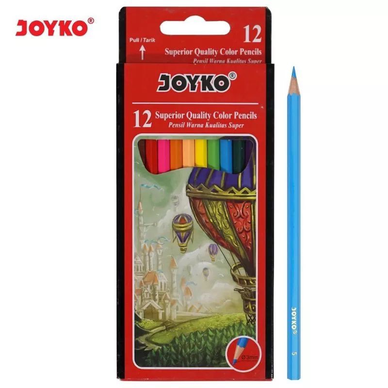 PENSIL WARNA 12 PANJANG COLOR PENCIL JOYKO