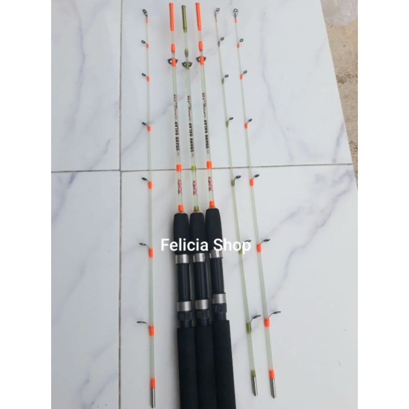 Fishing Rod Joran Stick Katrol Pancing Fiber  Alat Pancingan Ikan Udang Murah Cod