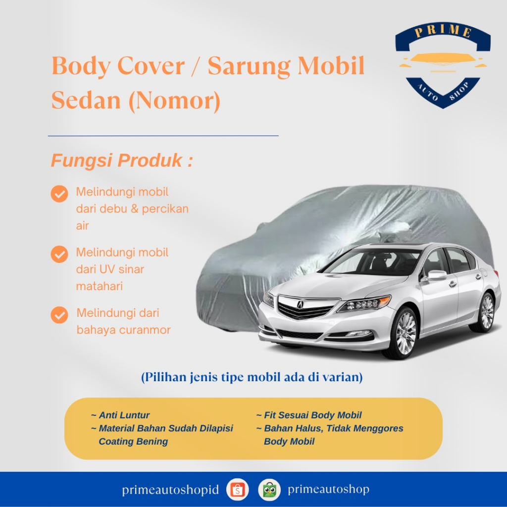 Body Cover Mobil Sedan / Sarung Pelindung Mobil Sedan