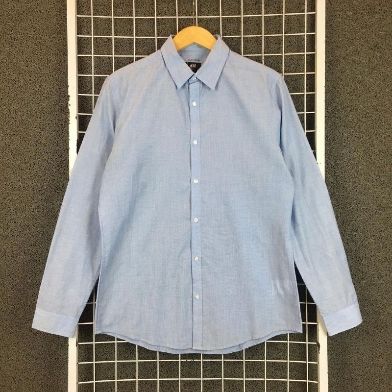 Kemeja Lengan Panjang Pria H&M Kemeja Kerja . SDA 02423 Second Bekas Preloved