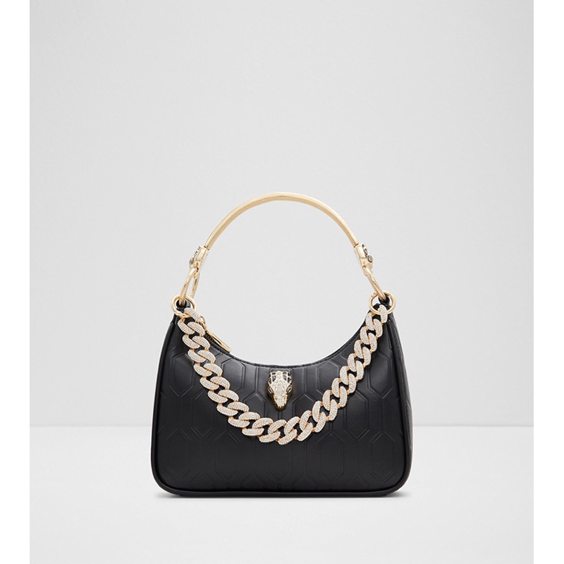 ALDO CHEAJAN TEXTURED HOBO BAG WITH DETACHABLE CHAIN STRAP