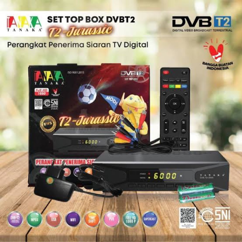 STB TANAKA BISA WIFI / SET TOP BOX DIGITAL TANAKA T2 JURASSIC STB TANAKA T2 TANAKA SETUP BOX TANAKA 