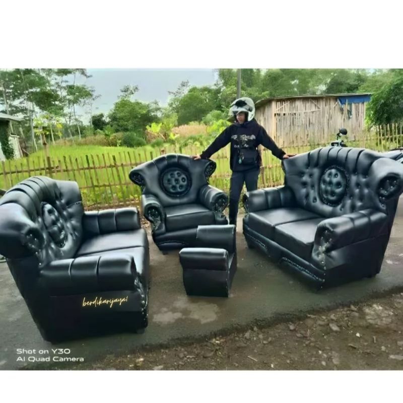 sofa jaguar kepang 221 + meja kaca free ongkir bandung