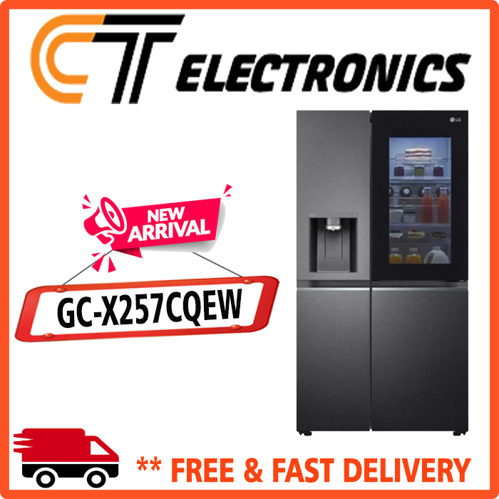 LG GC-X257CQEW KULKAS LG SIDE BY SIDE InstaView GCX257 GCX257CQEW