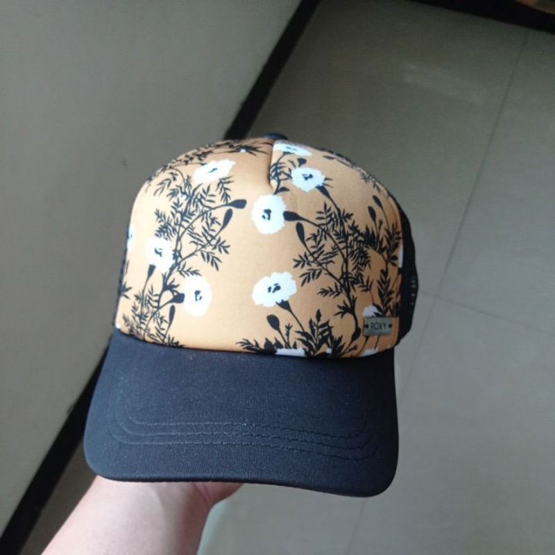topi wanita roxy original hitam allsize