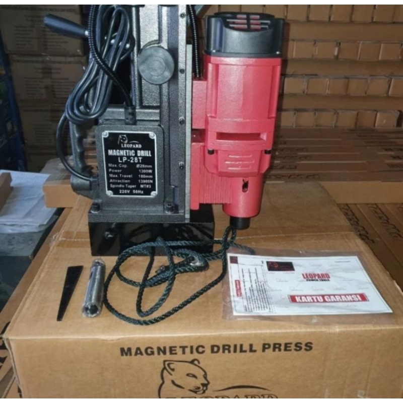 mesin bor magnet 28 mm magnetic drill 28mm merek leopard