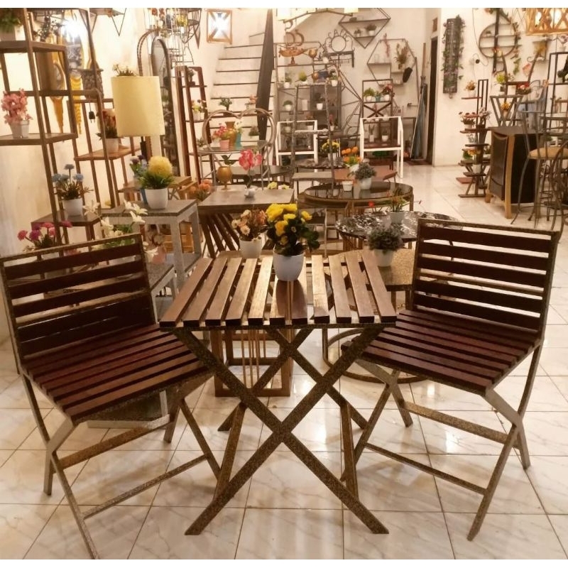 Kursi Teras Besi 1Set 2 kursi 1 meja