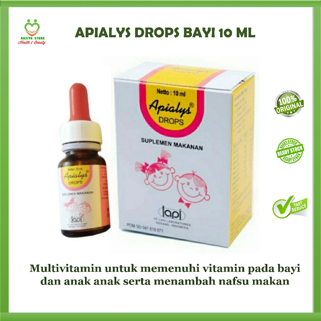 APIALYS DROPS 10 ML Vitamin Bayi - Suplemen vitamin peningkat nafsu makan pada bayi dan anak