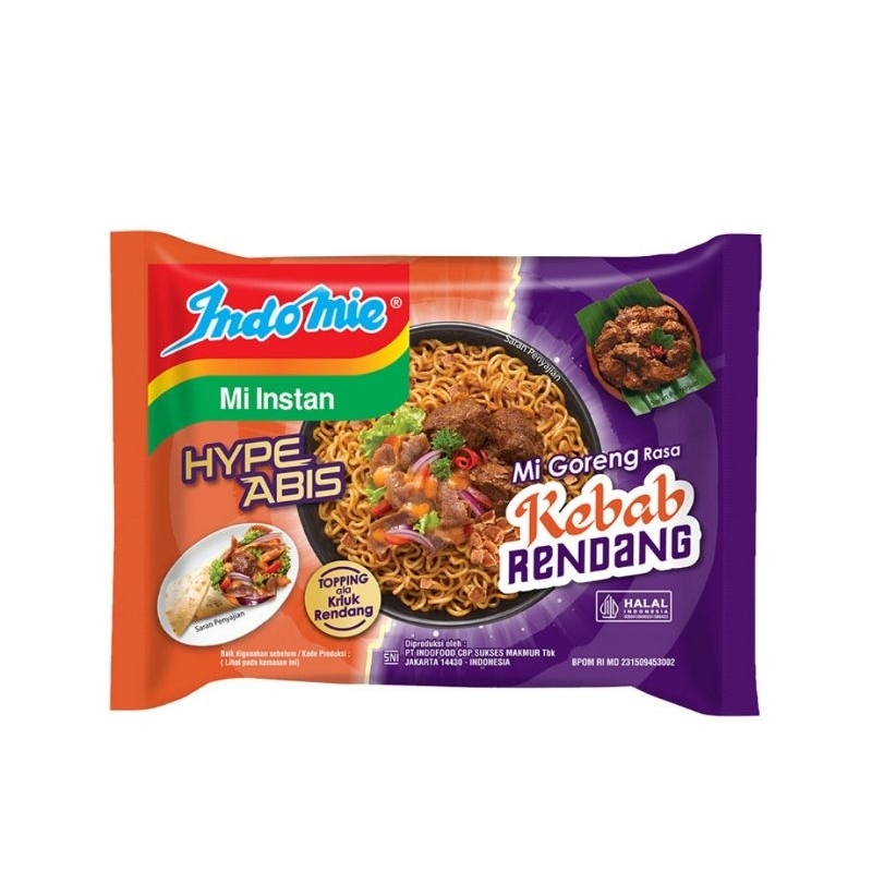 

INDOMIE GORENG KEBAB RENDANG HYPE ABIS 83 gram