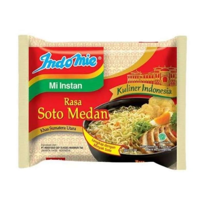 

Indomie Rasa Soto Medan 1 Pc @70gr