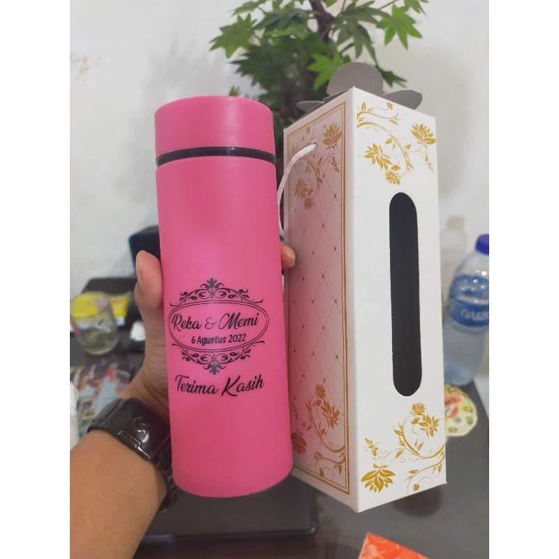 Tumbler Sixup Custom Sablon + Box Souvenir