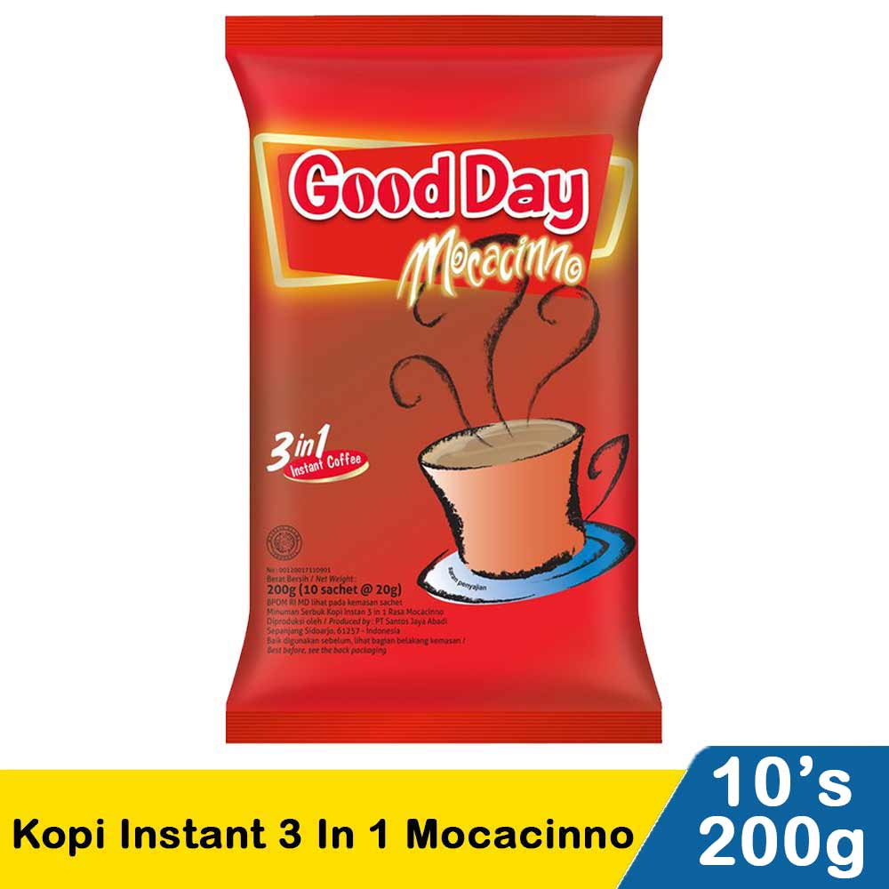 

Good Day Kopi Instant 3 In 1 Mocacinno 10X20g