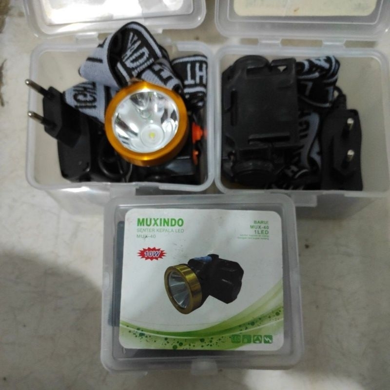 Senter Kepala LED 10 W / 10 Watt Merk MUXINDO ISI ULANG CHARGE