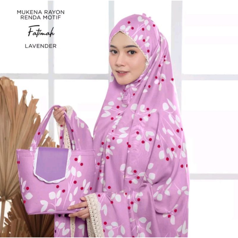 MUKENA BALI - MUKENA RENDA RAYON DEWASA MOTIF FATIMAH