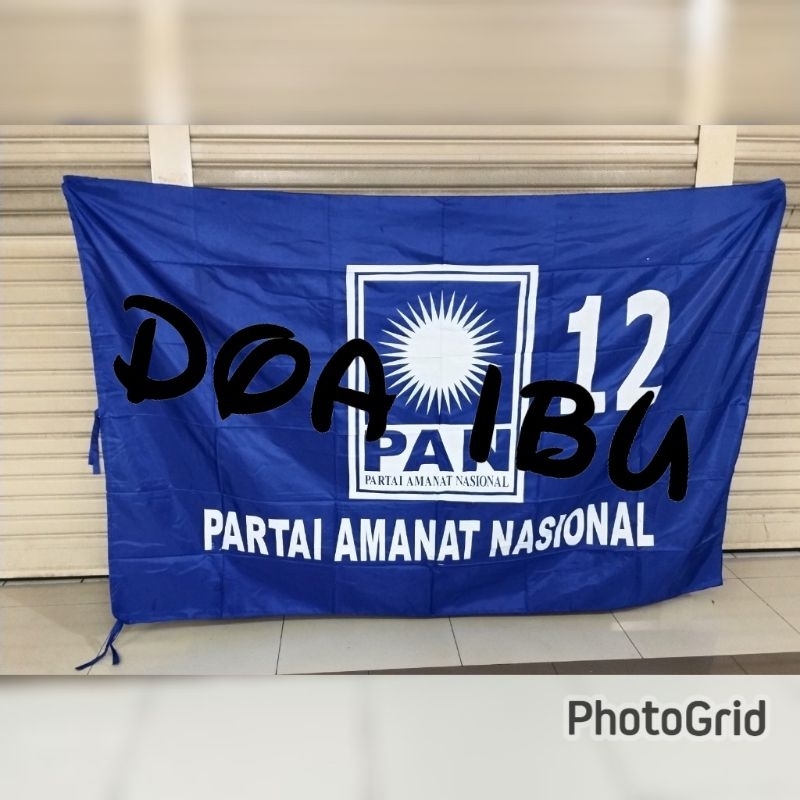 

best seller bendera partai PAN ukuran 150cm x 225cm ready stock