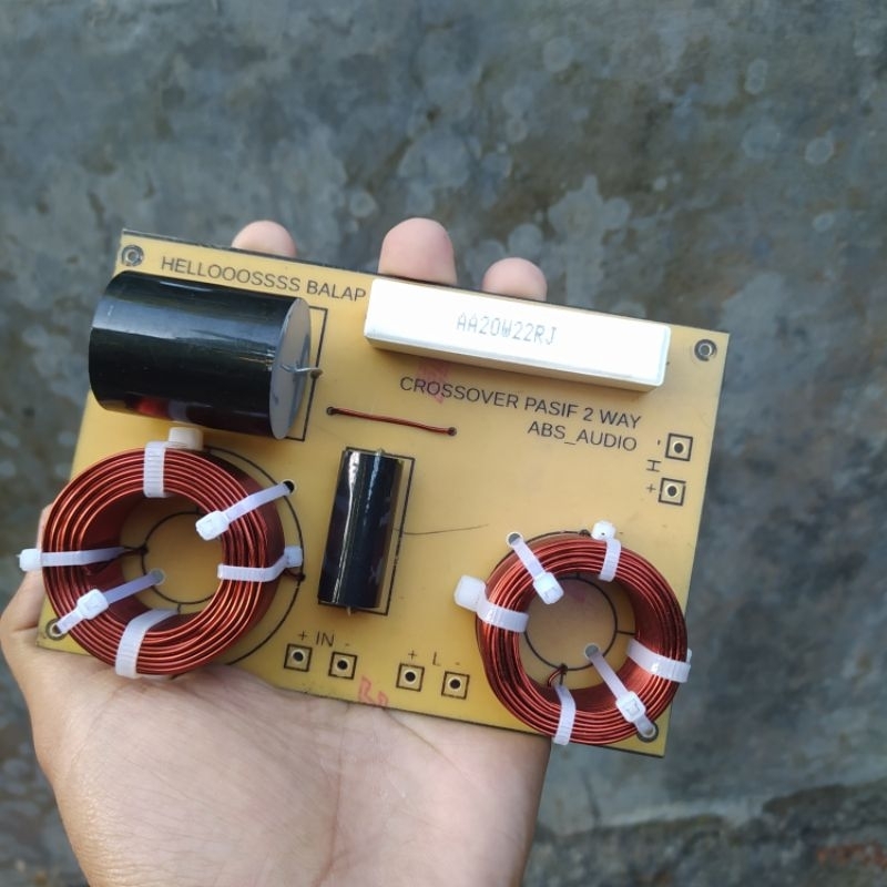 crossover pasif 2 way abs audio