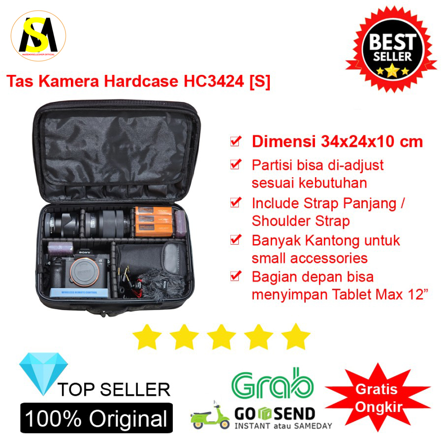 Tas Hardcase Kamera Universal with Partition - HC3424 - Koper Kamera