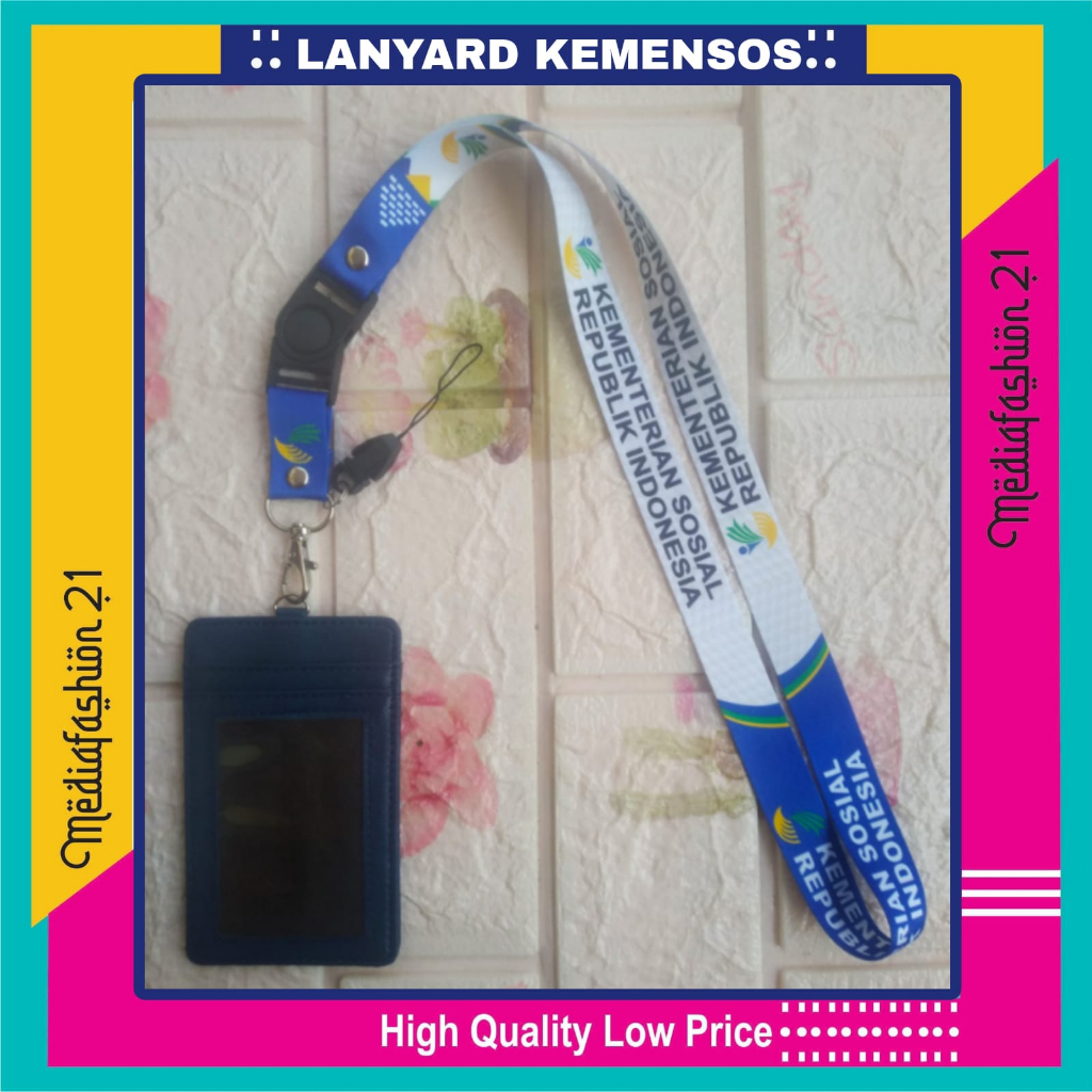 

Lanyard Tali Gantungan ID Card KEMENSOS (KEMENTERIAN SOSIAL) Free Strap Gantungan HP/Flashdisk