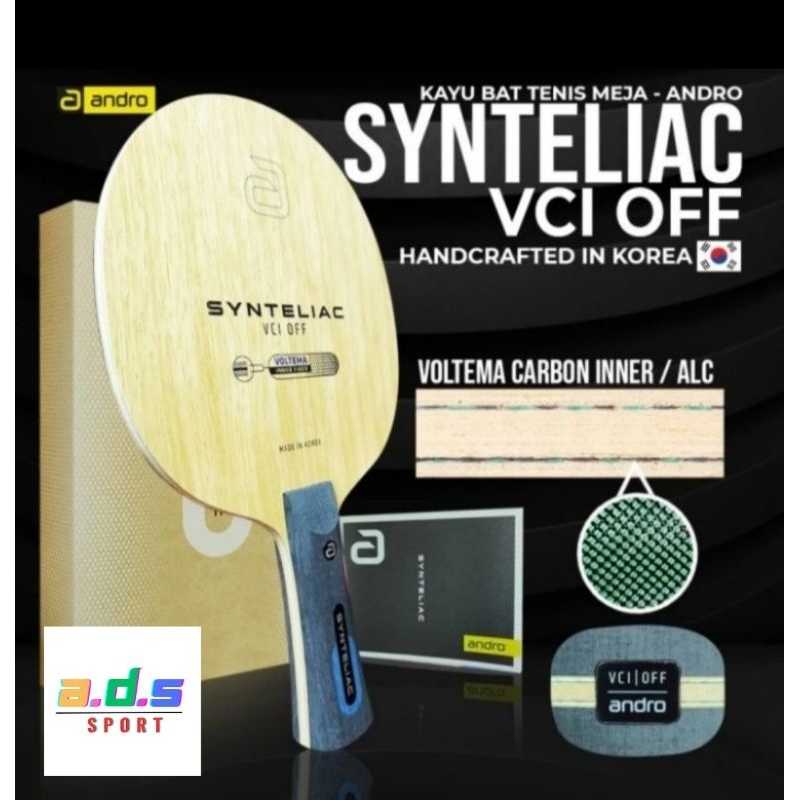 Andro Synteliac VCI kayu blade bet pingpong 100%Original