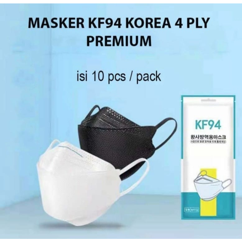 Masker KF94 4 Ply Earloop Dewasa | Masker Non Medis Korea – Isi 10 Pcs