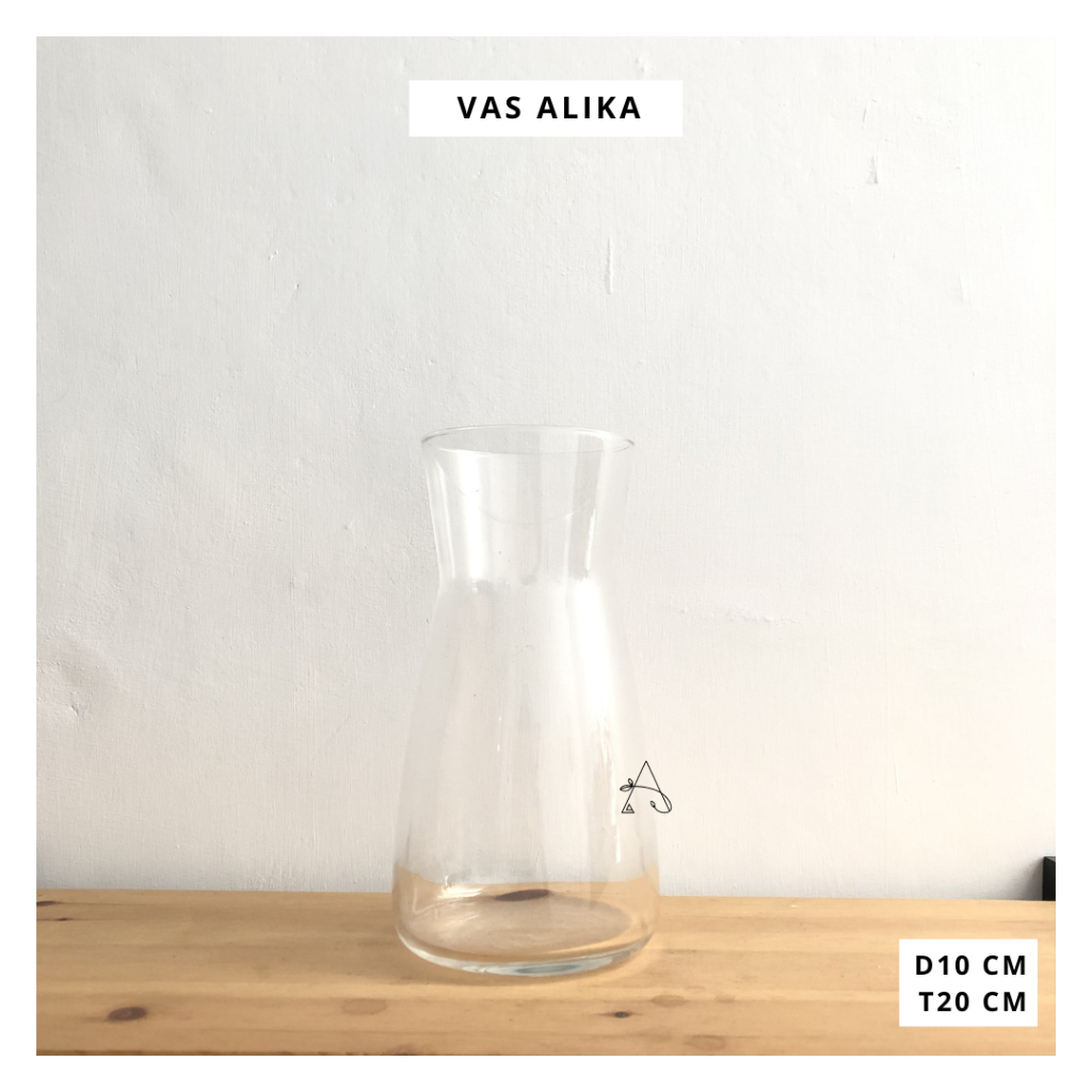 Vas Kaca Alika | Vas Bening Tinggi | Vas Bunga