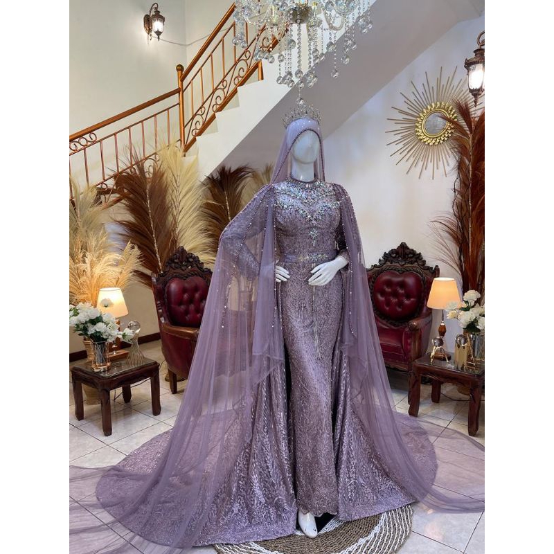 Sutrisno kebaya - Kebaya Pengantin Ekor Panjang Full Payet Mutiara Baju Pengantin Wanita Kebaya Peng