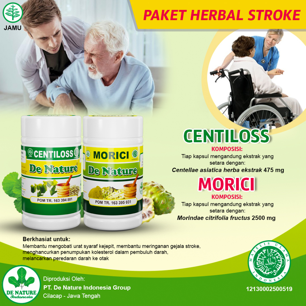 Obat Stroke Centiloss Morici DE NATURE Asli Paling Ampuh