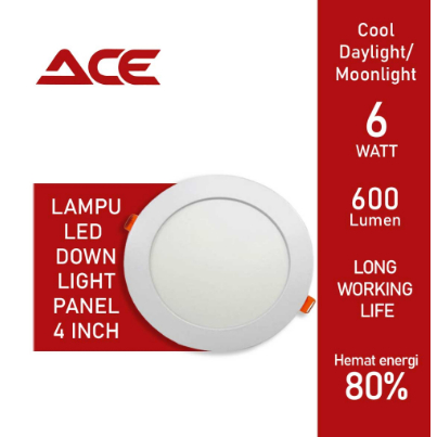 Lampu LED Downlight ACE 6 Watt 4 Inch - Lampu Downlight LED IB Inbow 4" 6W Lampu Plafon Tanam